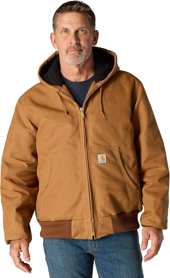 Carhartt Men's J140 Loose Fit Firm Duck Insulated Flannel-Lined Active Jac