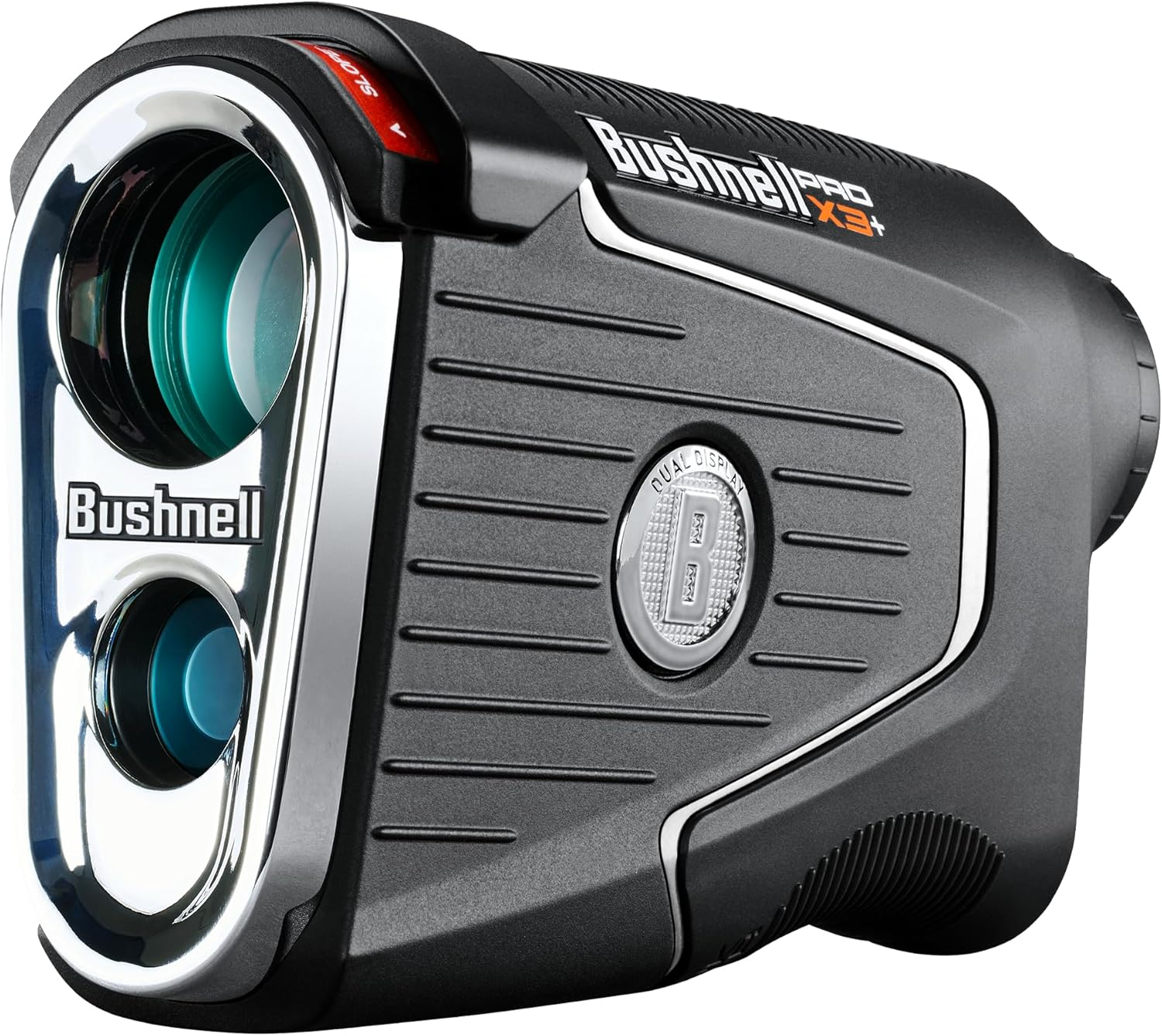 Bushnell Golf Pro X3+ Laser Rangefinder with Wind Speed, Slope & Elements Compensation | 1300-Yard Range, 7X Magnification, Dual Display, Visual JOLT & Magnetic Cart Mount
